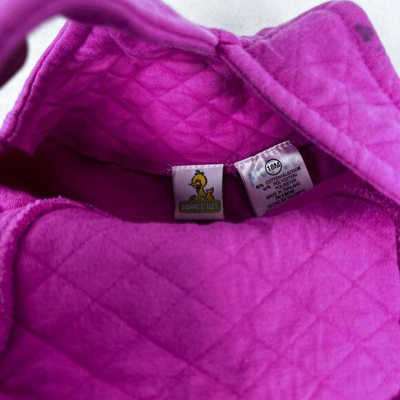 Sesame Street Zoe Quilted Overalls Hot Pink Size 18M - Picture 3 of 6
